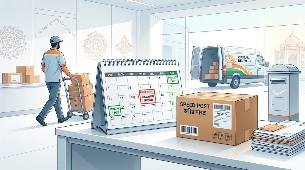 Speed Post delivery on Sunday and public holidays