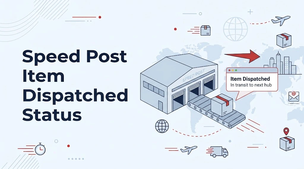 speed post item dispatched meaning